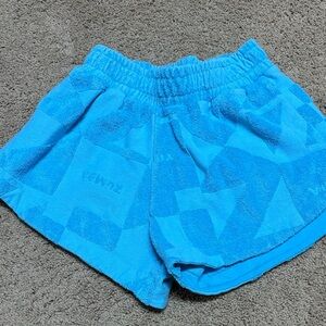 Zumba Blue Terry Cloth Shorts